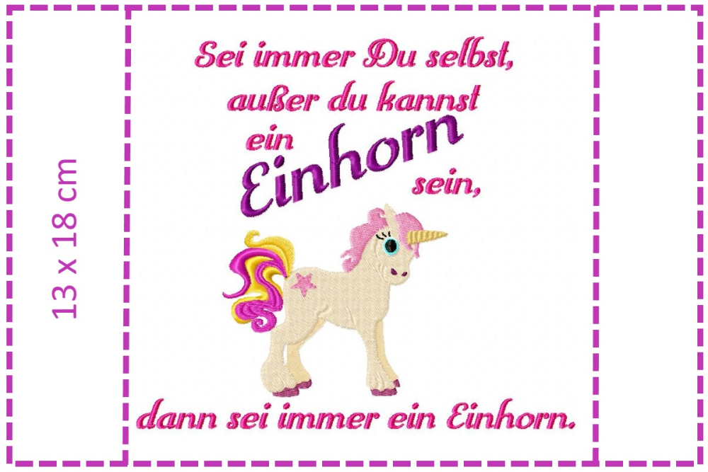 "Sei ein Einhorn" 13x18